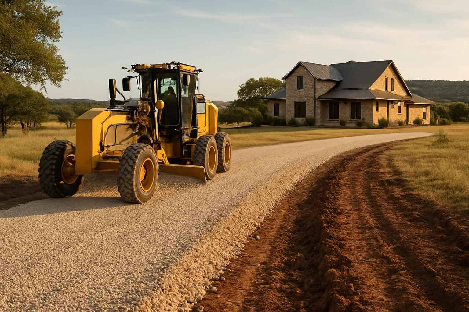 Gravel Road Building in Mountain Home Texas