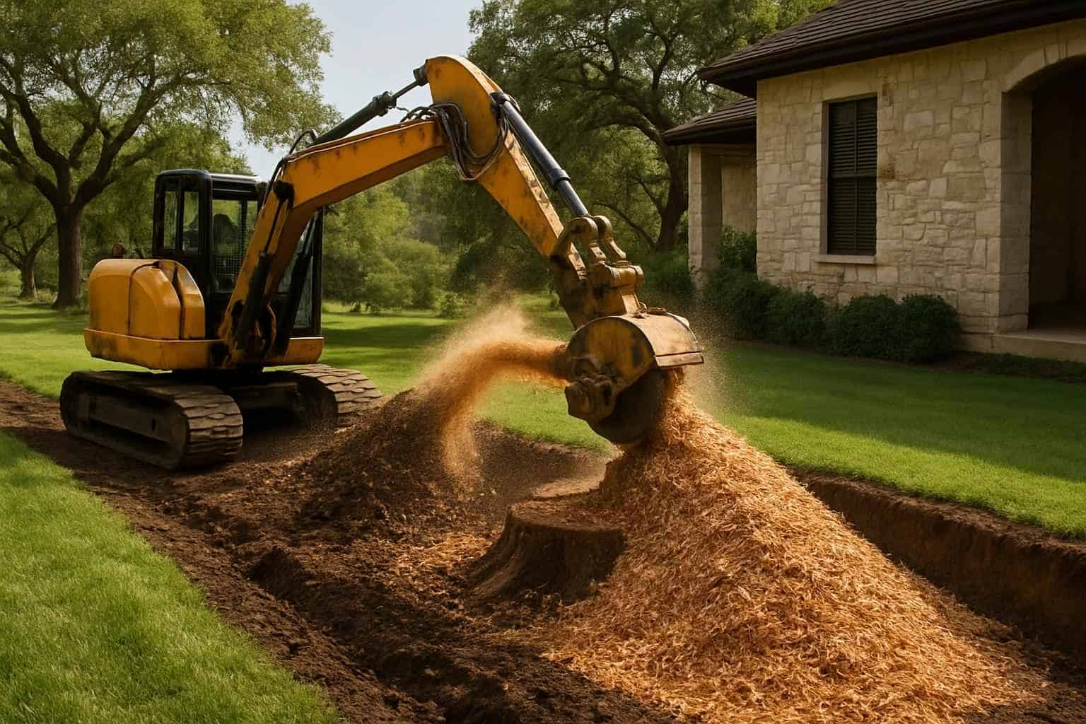 Grind and Backfill in Ingram Texas