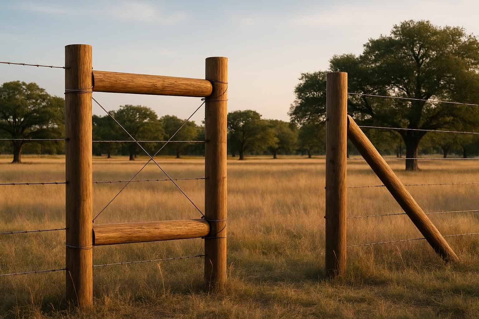 H Brace and Corner Posts in Blanco Texas