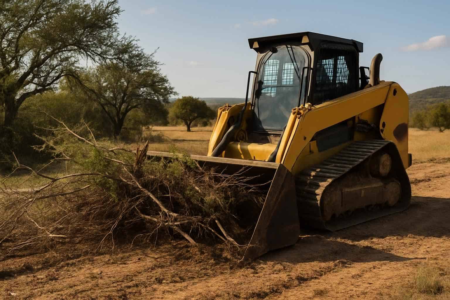 Mesquite Brush Clearing in Sisterdale Texas