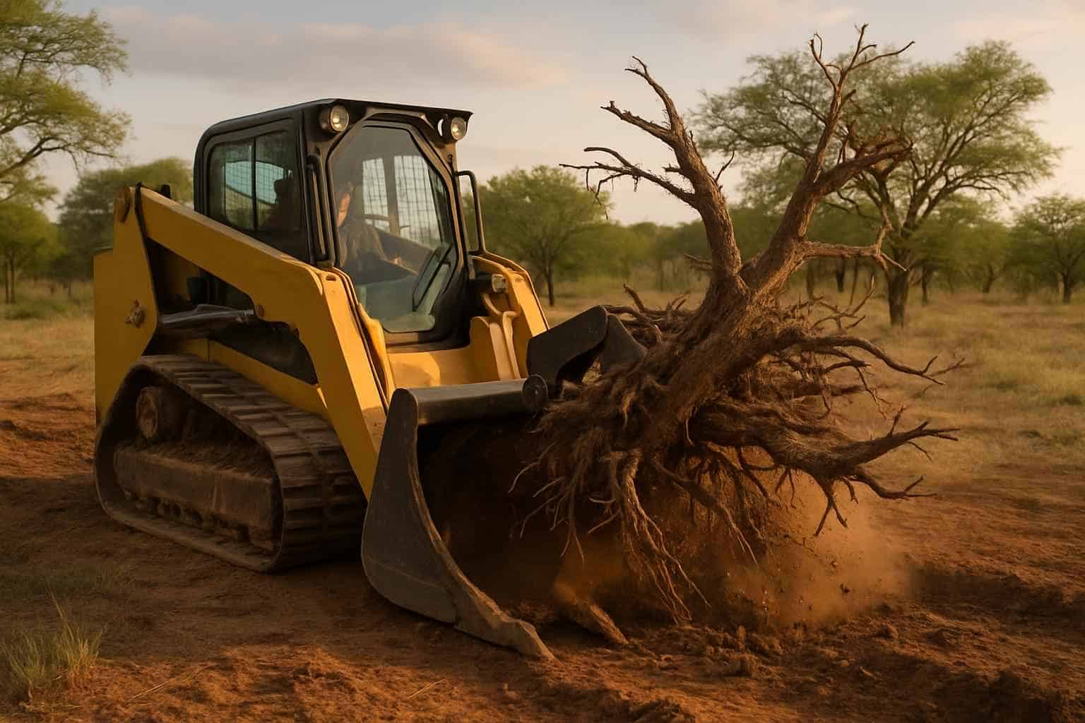 Mesquite Grubbing in Camp Verde Texas
