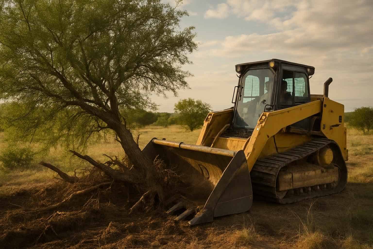Mesquite Grubbing in Center Point Texas