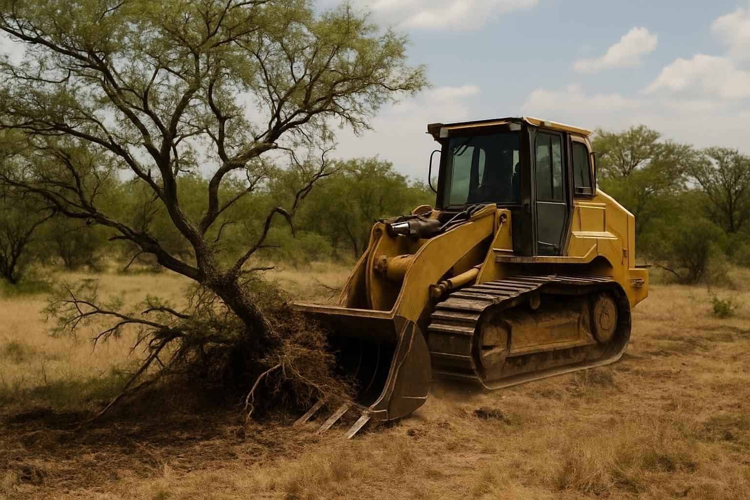 Mesquite Grubbing in Ingram Texas