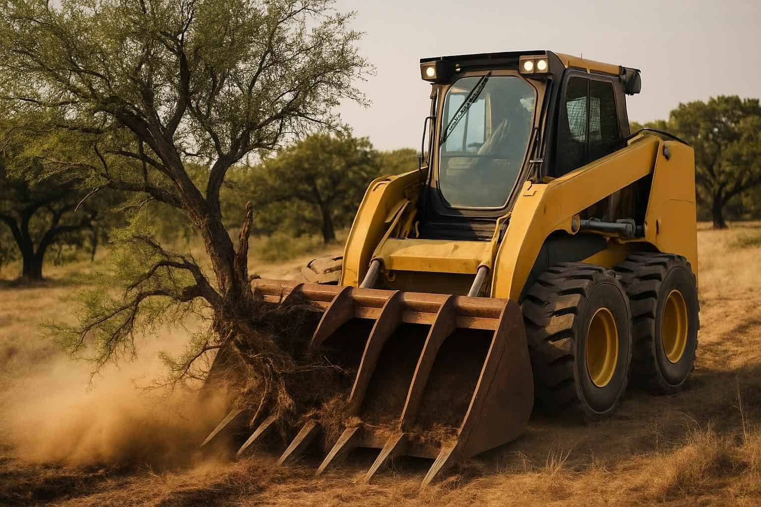 Mesquite Grubbing in Johnson City Texas