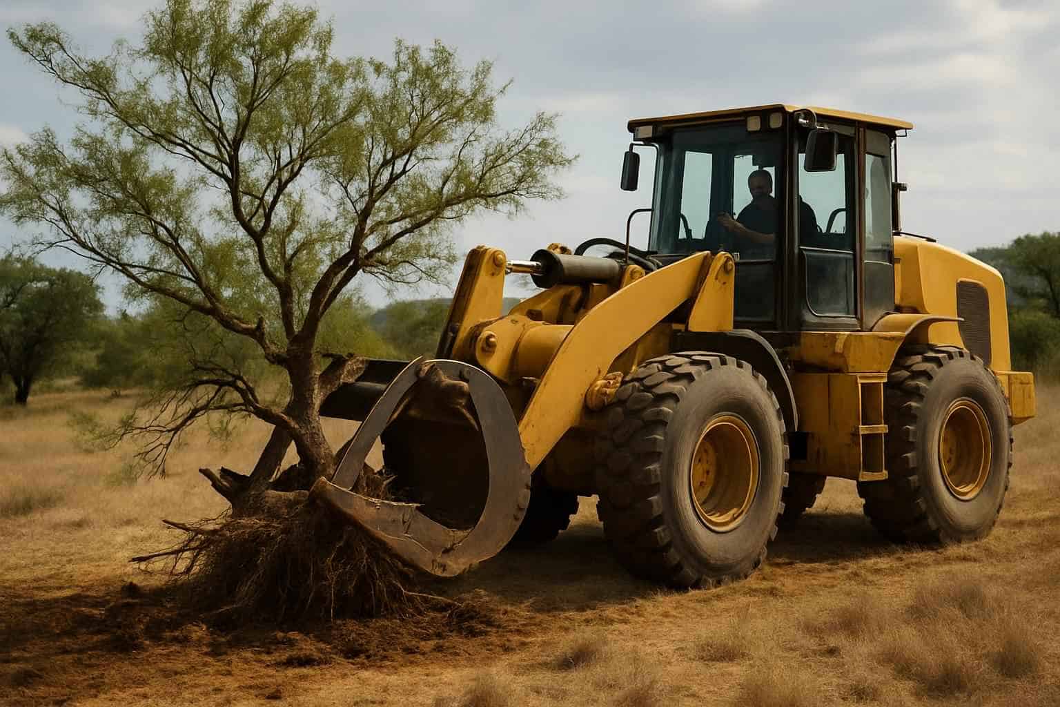 Mesquite Grubbing in Kendalia Texas