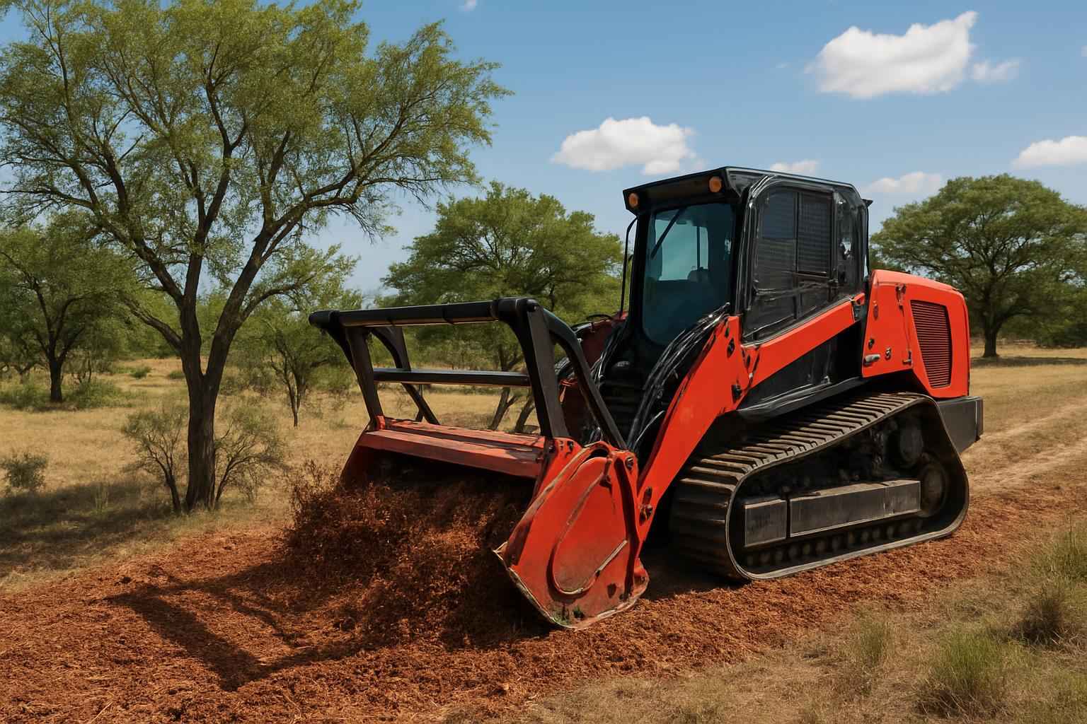 Mesquite Mulching in Sisterdale Texas