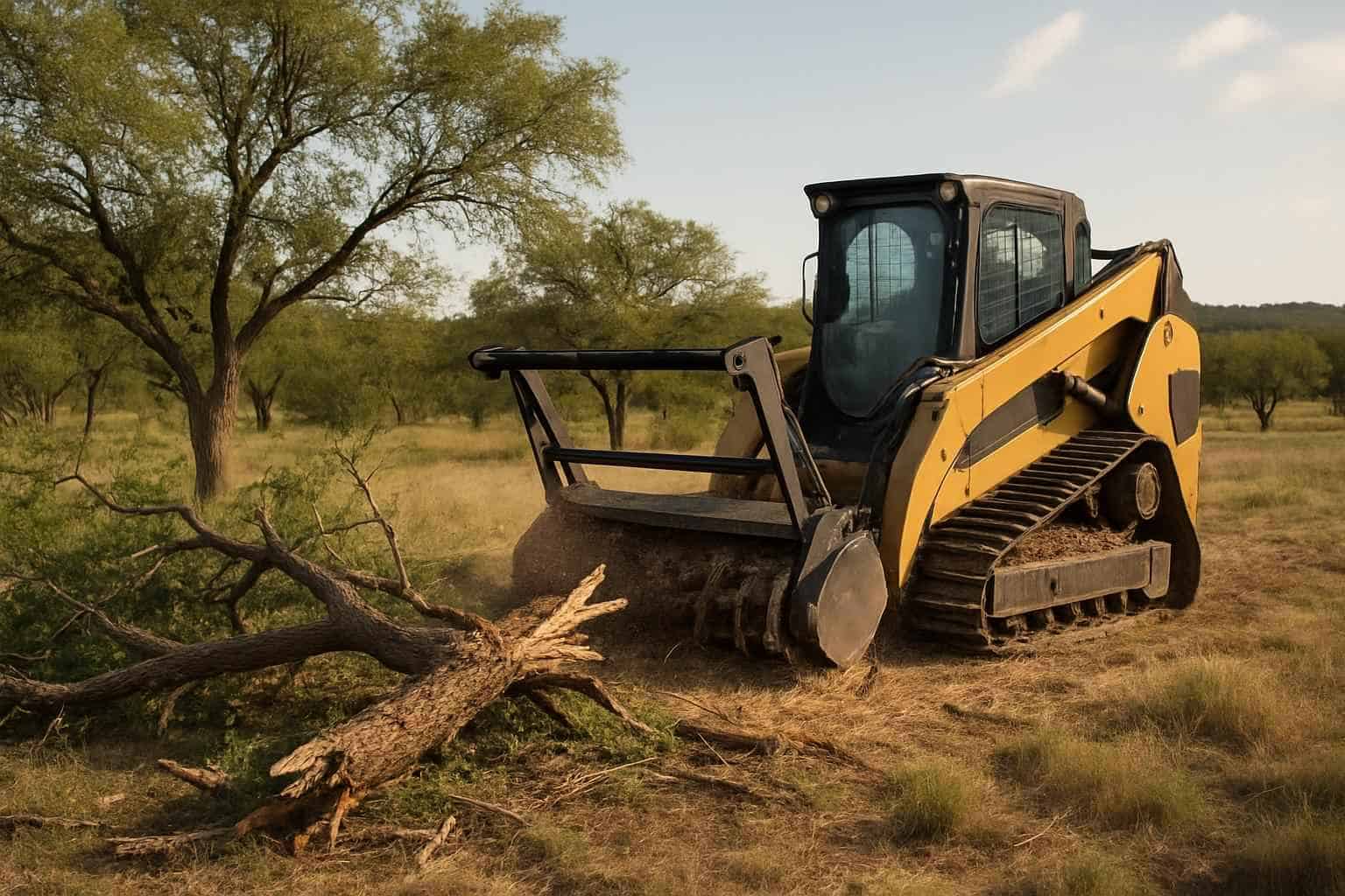 Mesquite Pasture Clearing in Blanco Texas