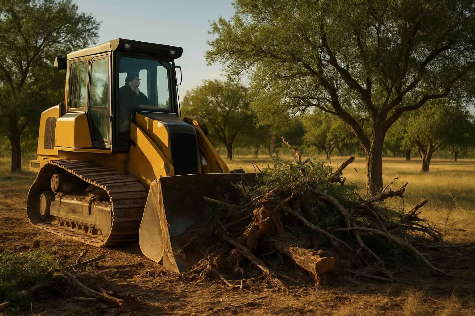 Mesquite Pasture Clearing in Johnson City Texas