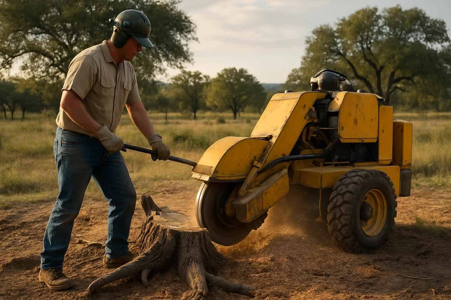 Mesquite Stump Removal in Blanco Texas