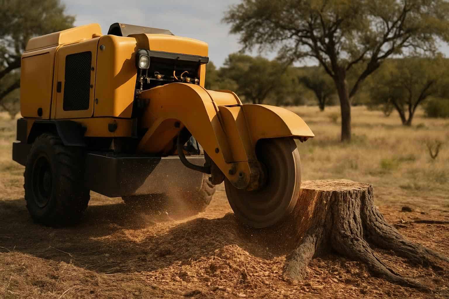 Mesquite Stump Removal in Kendalia Texas
