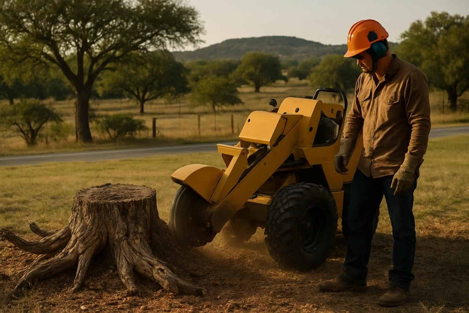 Mesquite Stump Removal in Sisterdale Texas