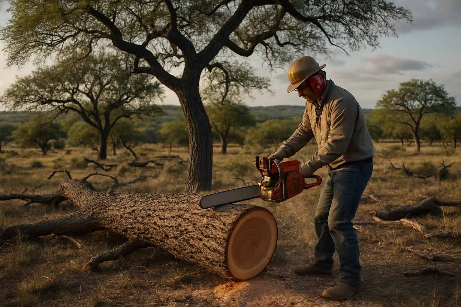 Mesquite Tree Removal in Sisterdale Texas