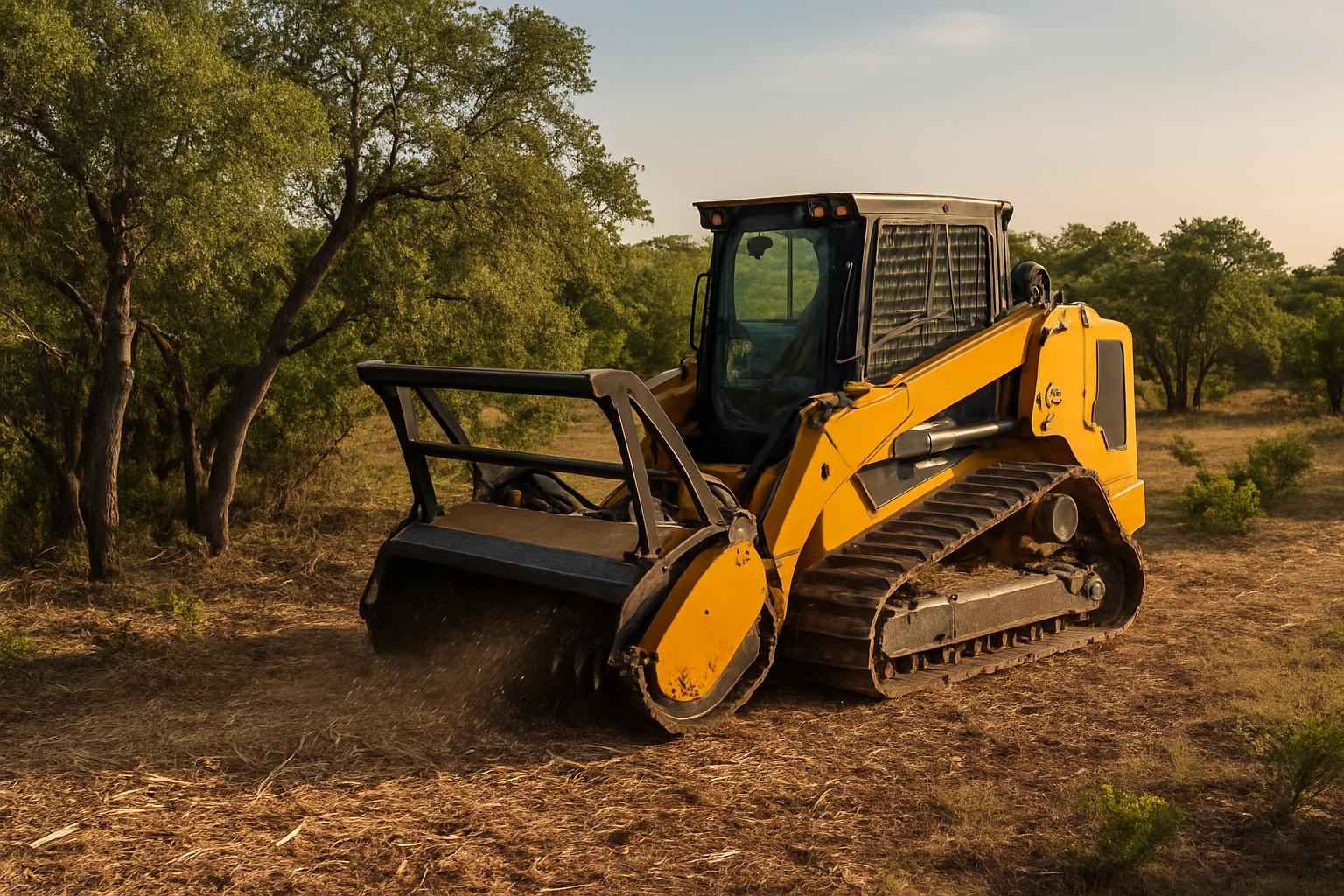 Mulching for Lot Prep in Blanco Texas