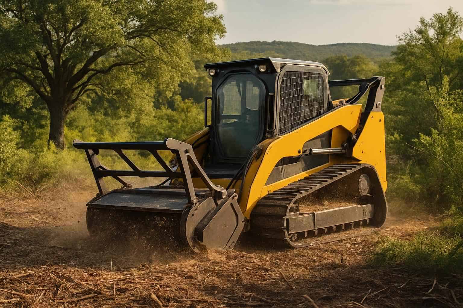 Mulching for Lot Prep in Ingram Texas