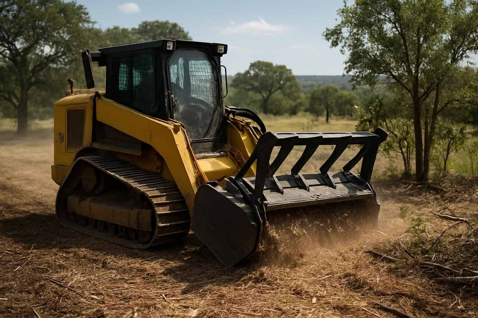 Mulching for Lot Prep in Johnson City Texas