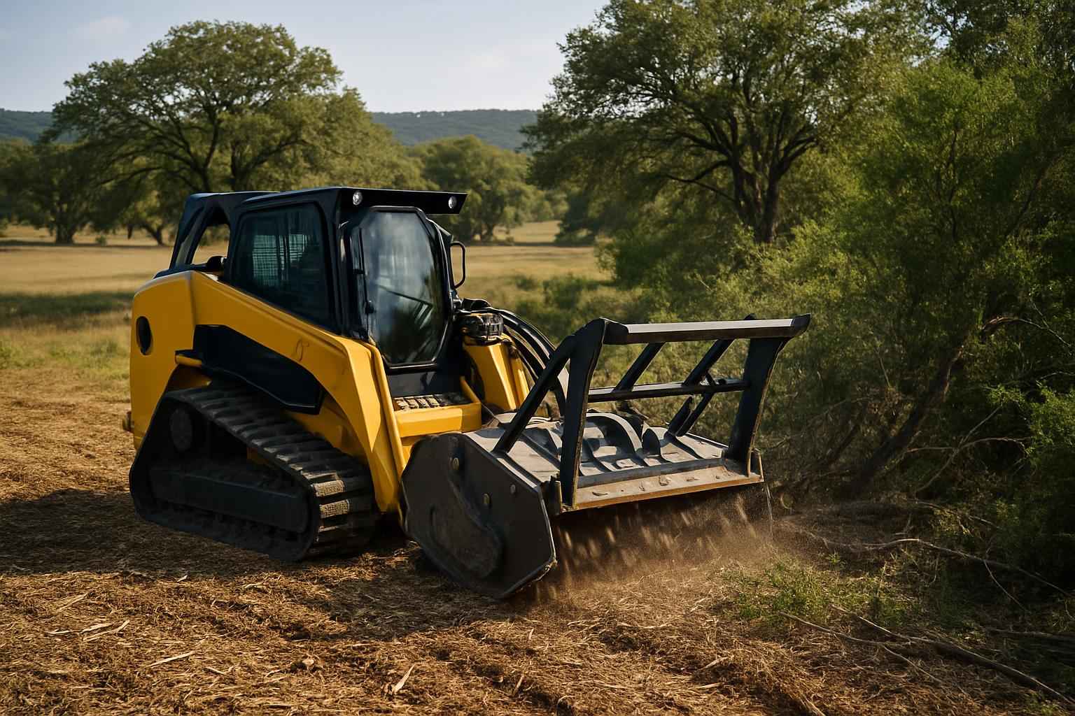 Mulching for Lot Prep in Sisterdale Texas