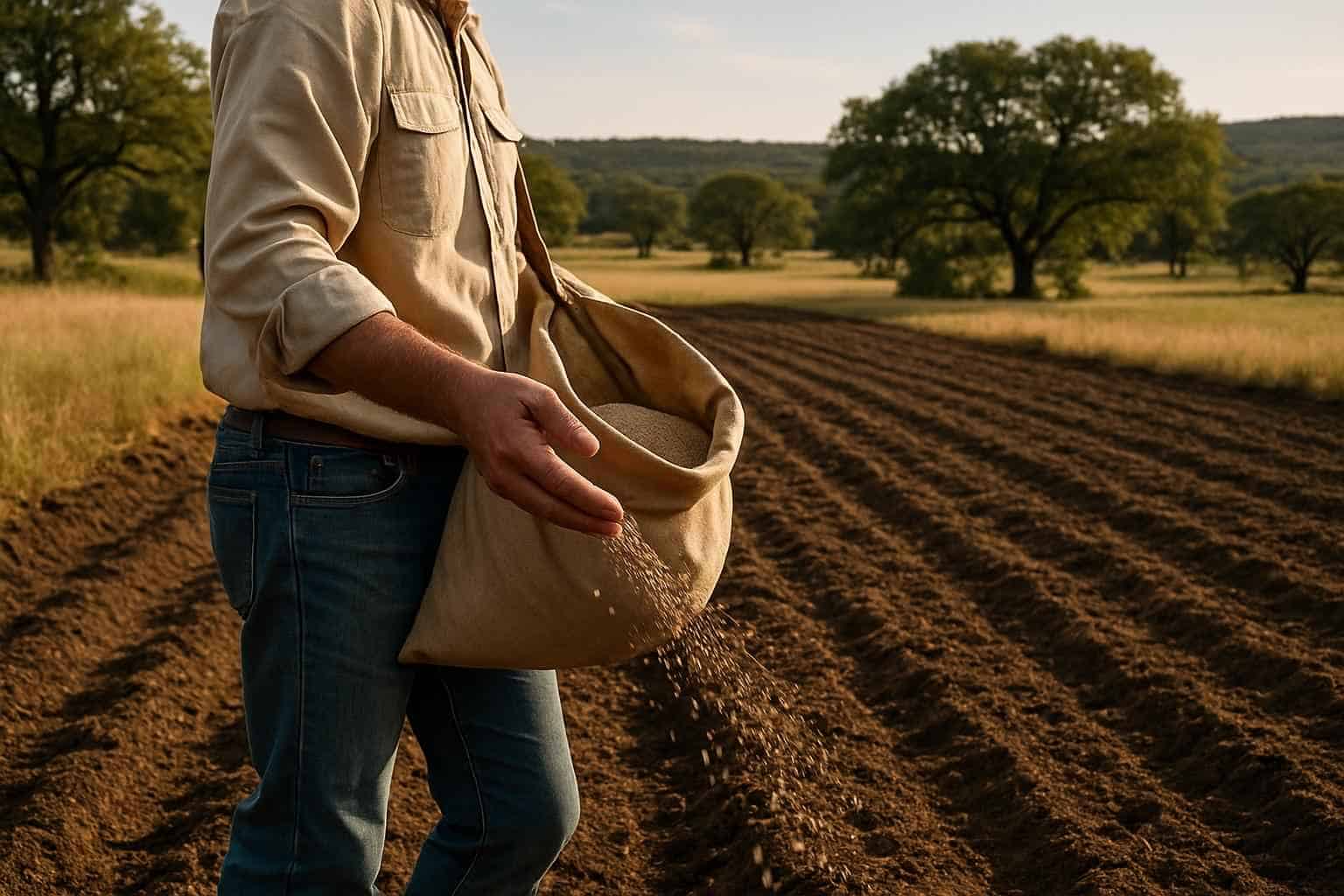 Native Grass Seeding in Blanco Texas
