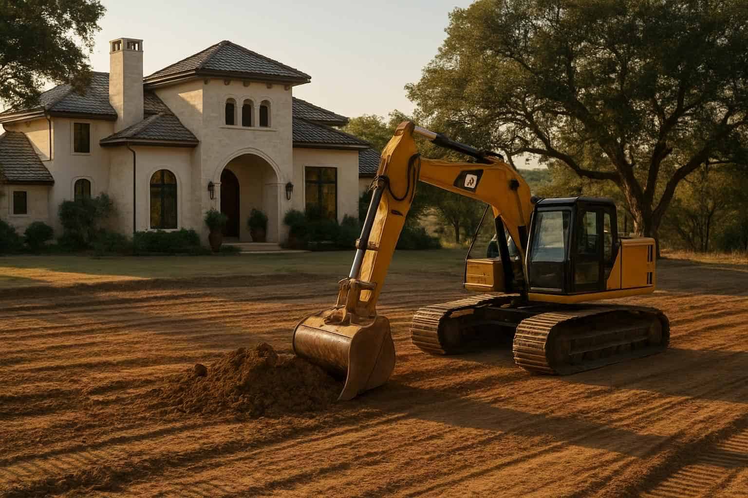 New Construction Lot Prep in Johnson City Texas