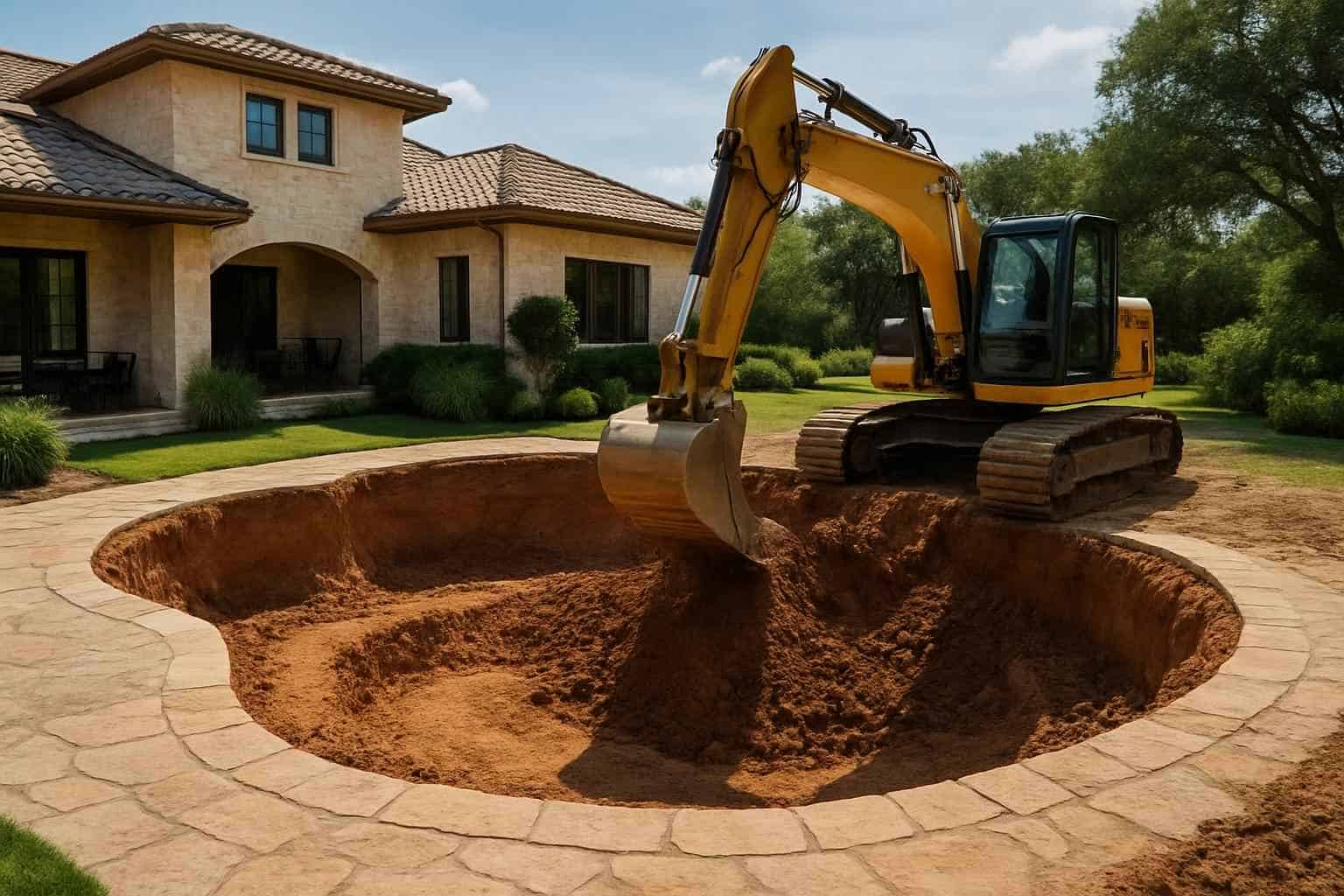 New Pool Dig in Blanco Texas