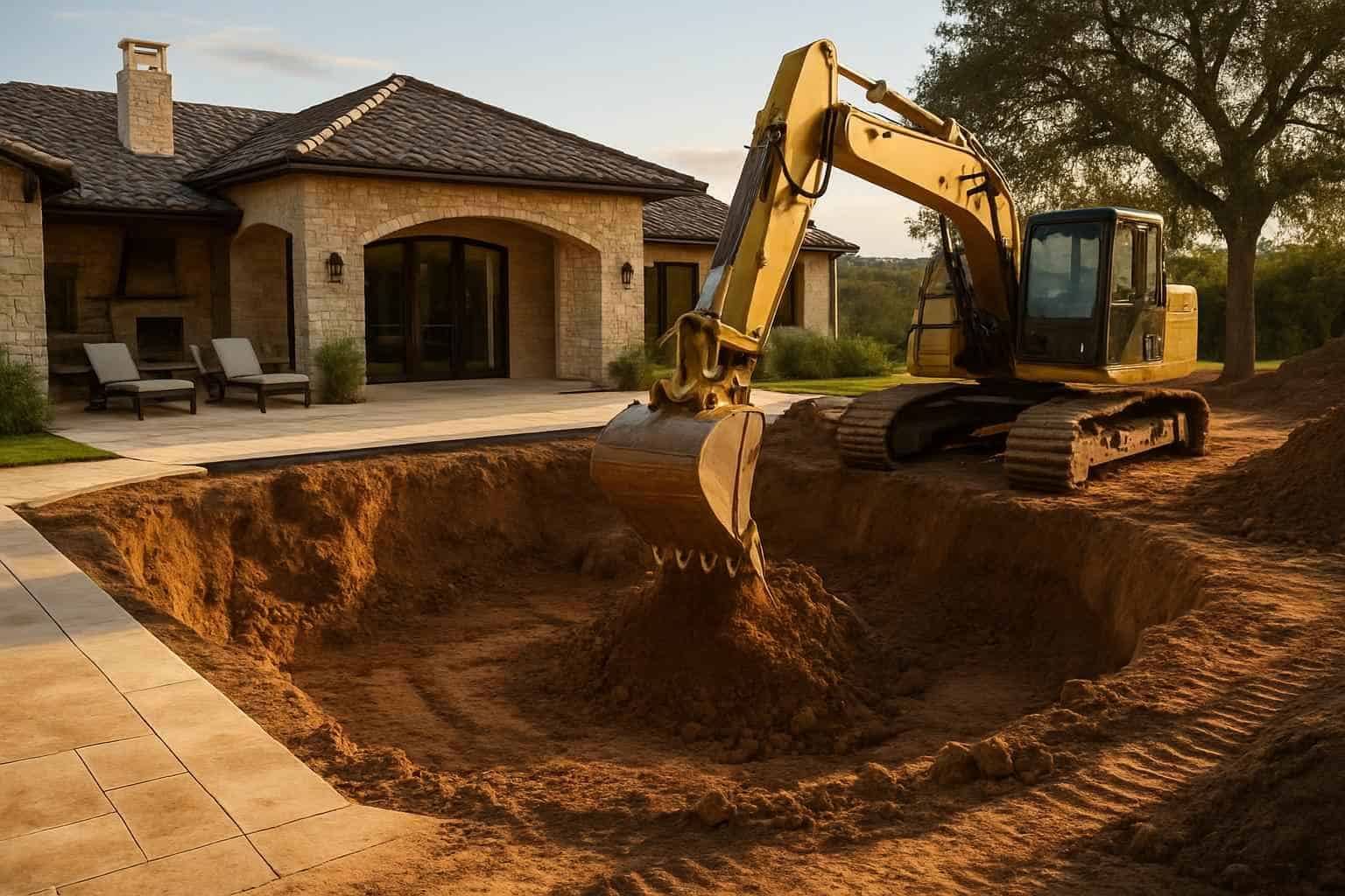 New Pool Dig in Kendalia Texas