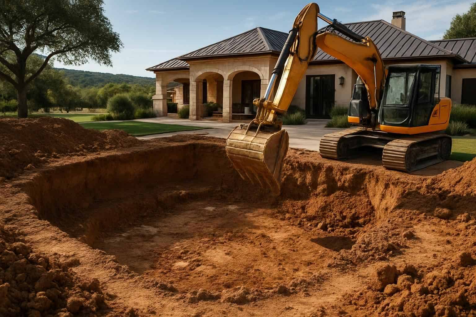 New Pool Dig in Sisterdale Texas