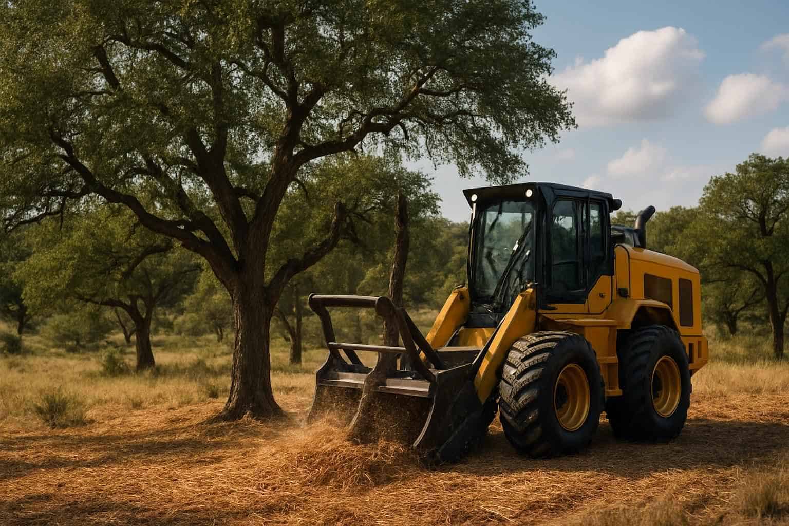 Oak Mulching in Blanco Texas