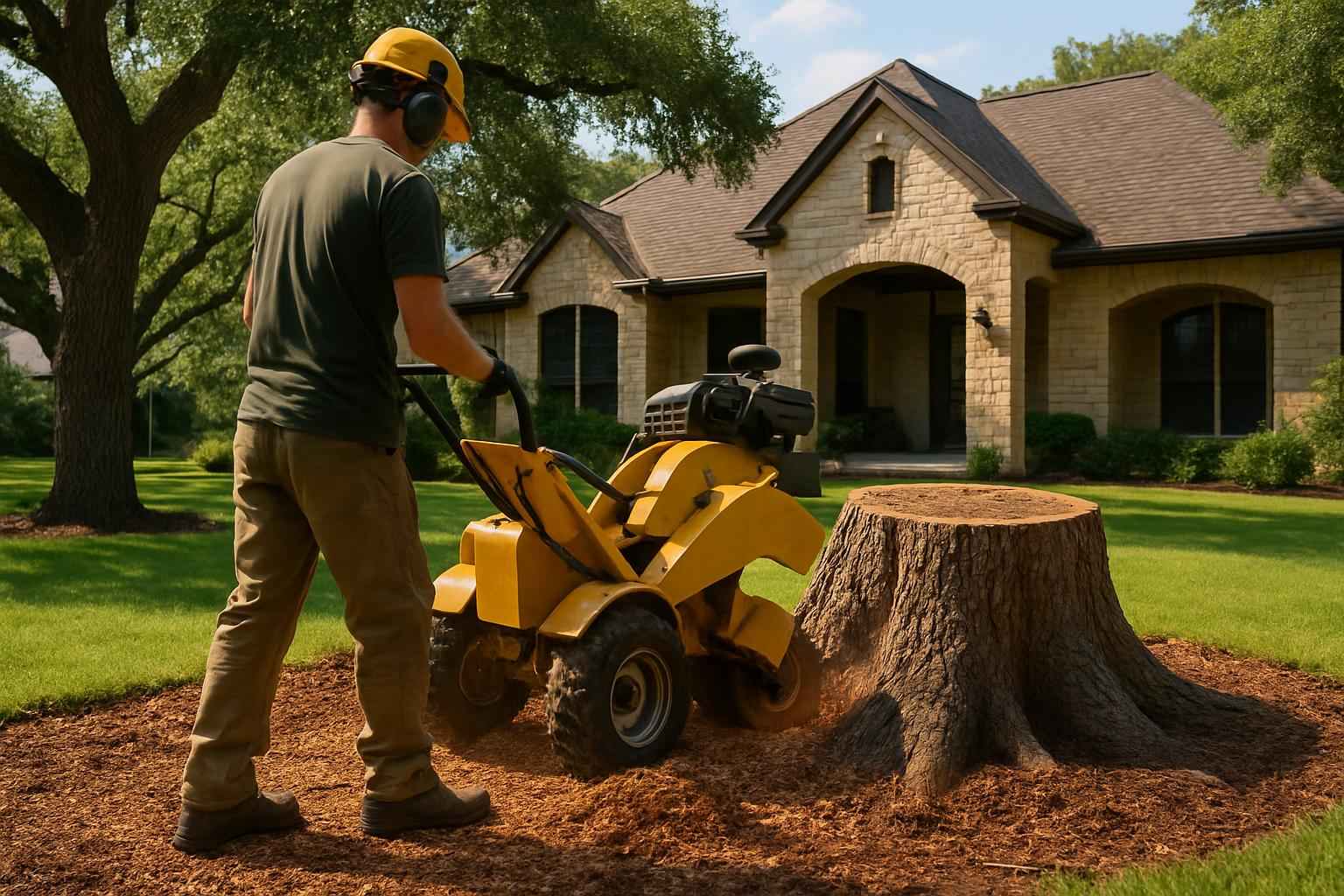 Oak Stump Removal in Center Point Texas