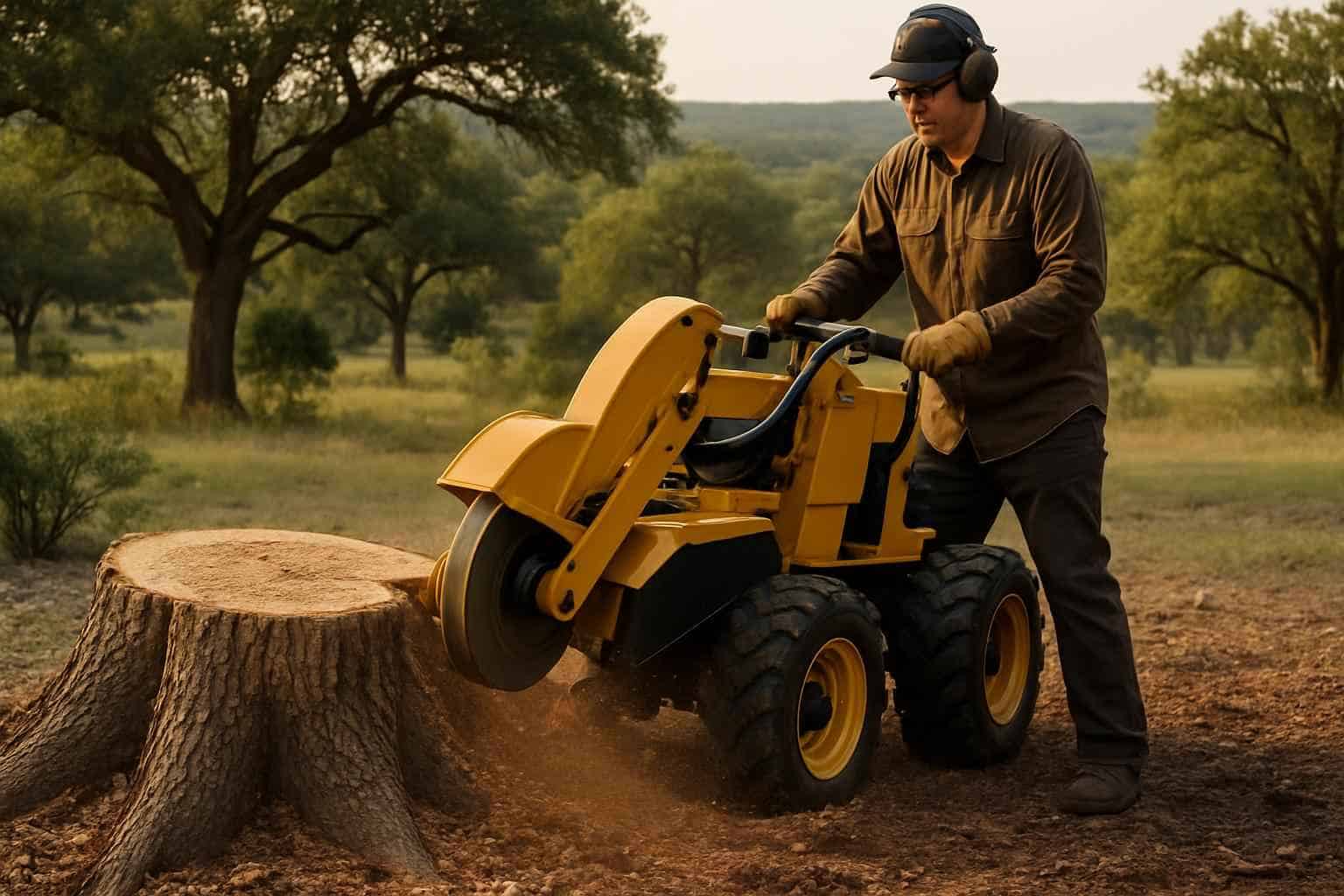 Oak Stump Removal in Hunt Texas