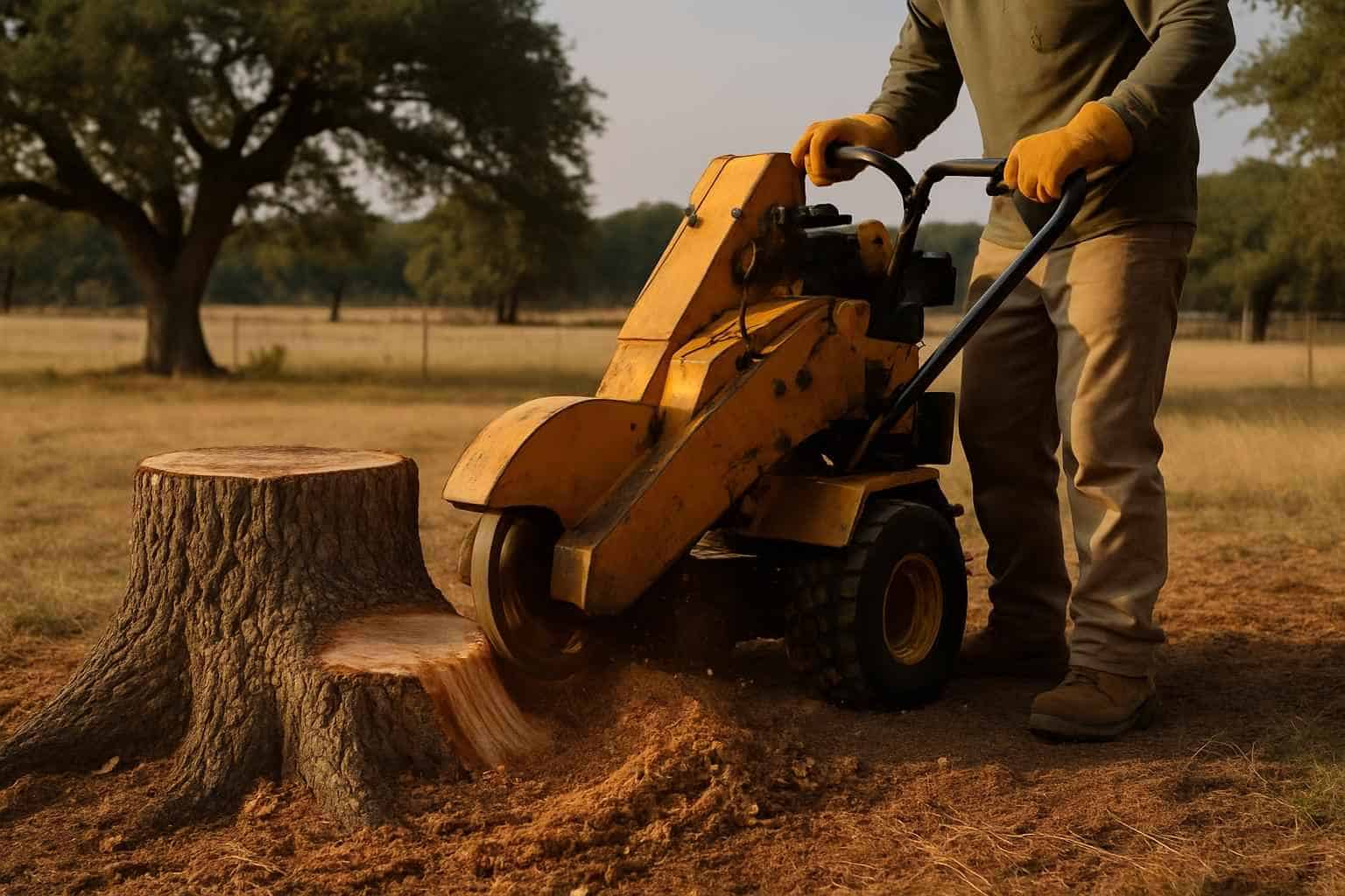 Oak Stump Removal in Sisterdale Texas