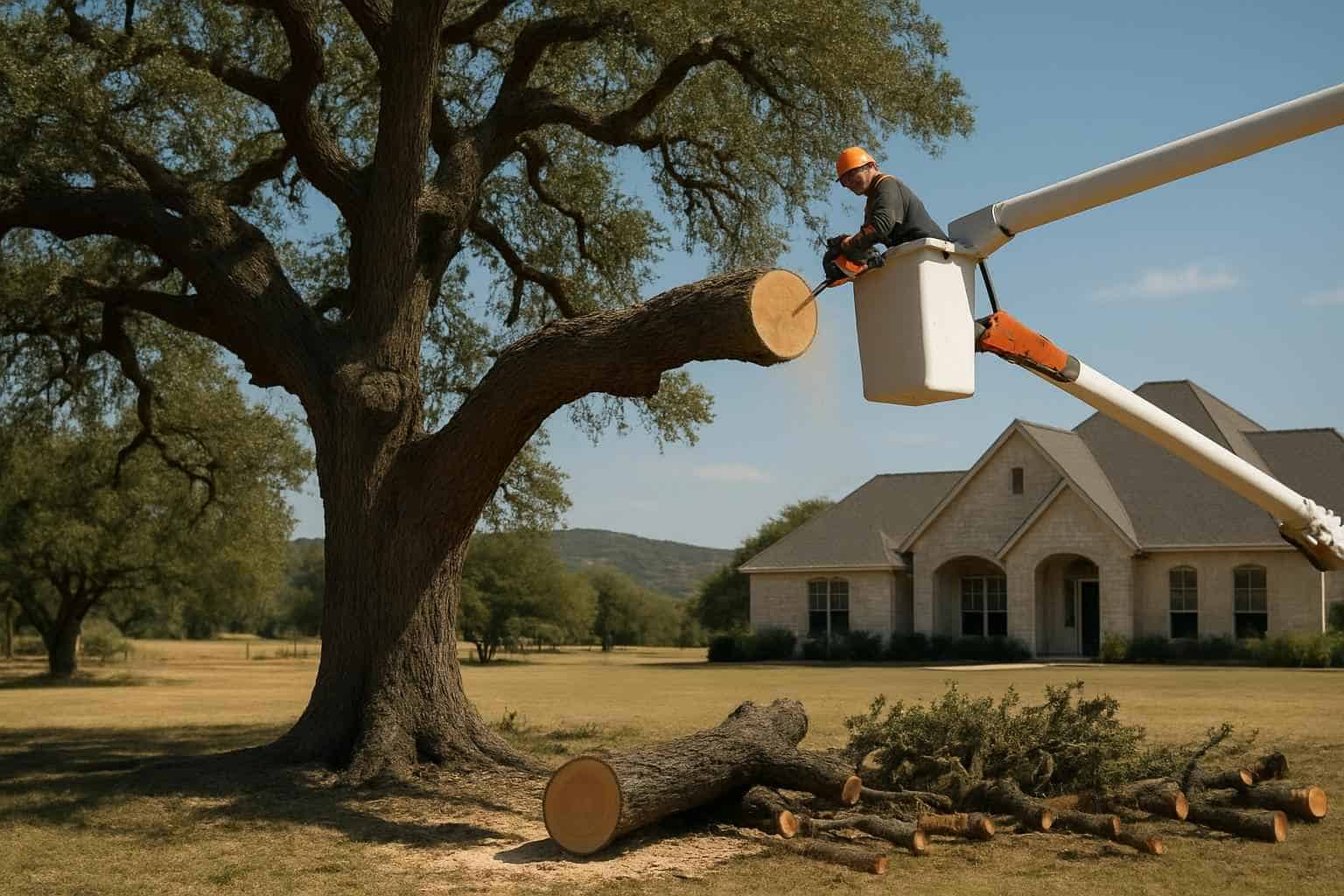 Oak Tree Removal in Sisterdale Texas