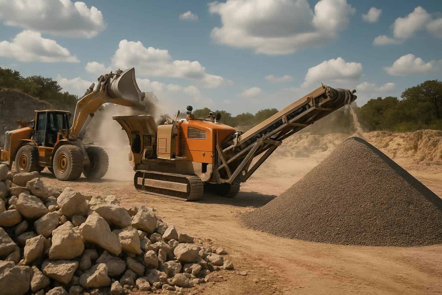 On Site Rock Crushing in Johnson City Texas