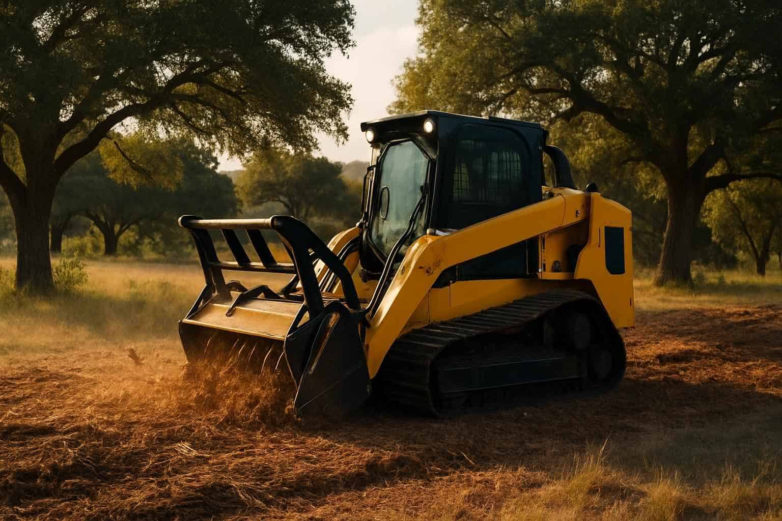 One Pass Mulching in Hunt Texas