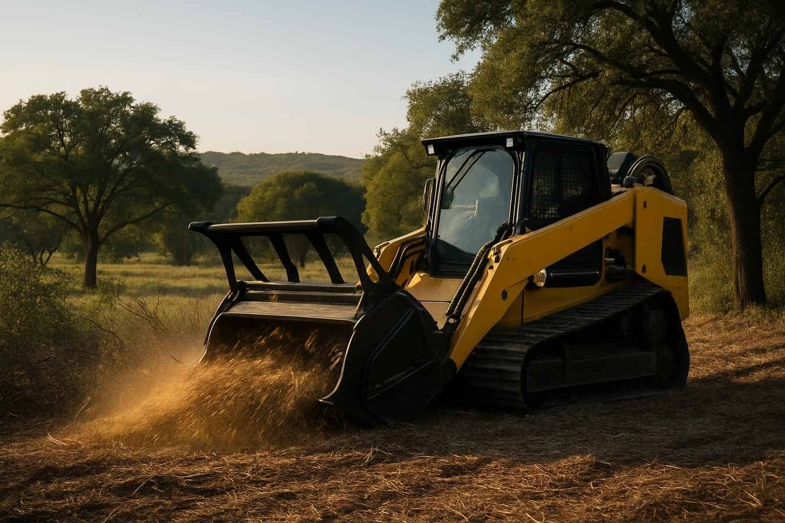 One Pass Mulching in Ingram Texas