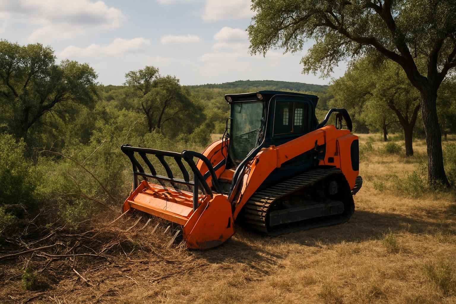 Pasture Brush Clearing in Kendalia Texas