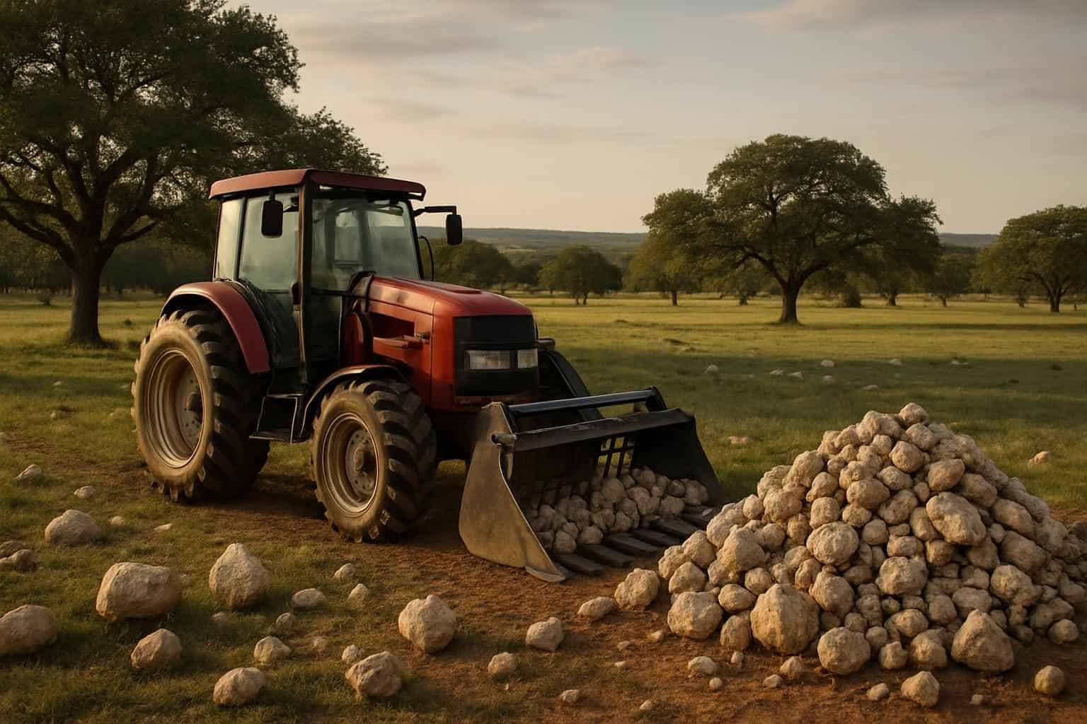 Pasture Rock Picking in Blanco Texas