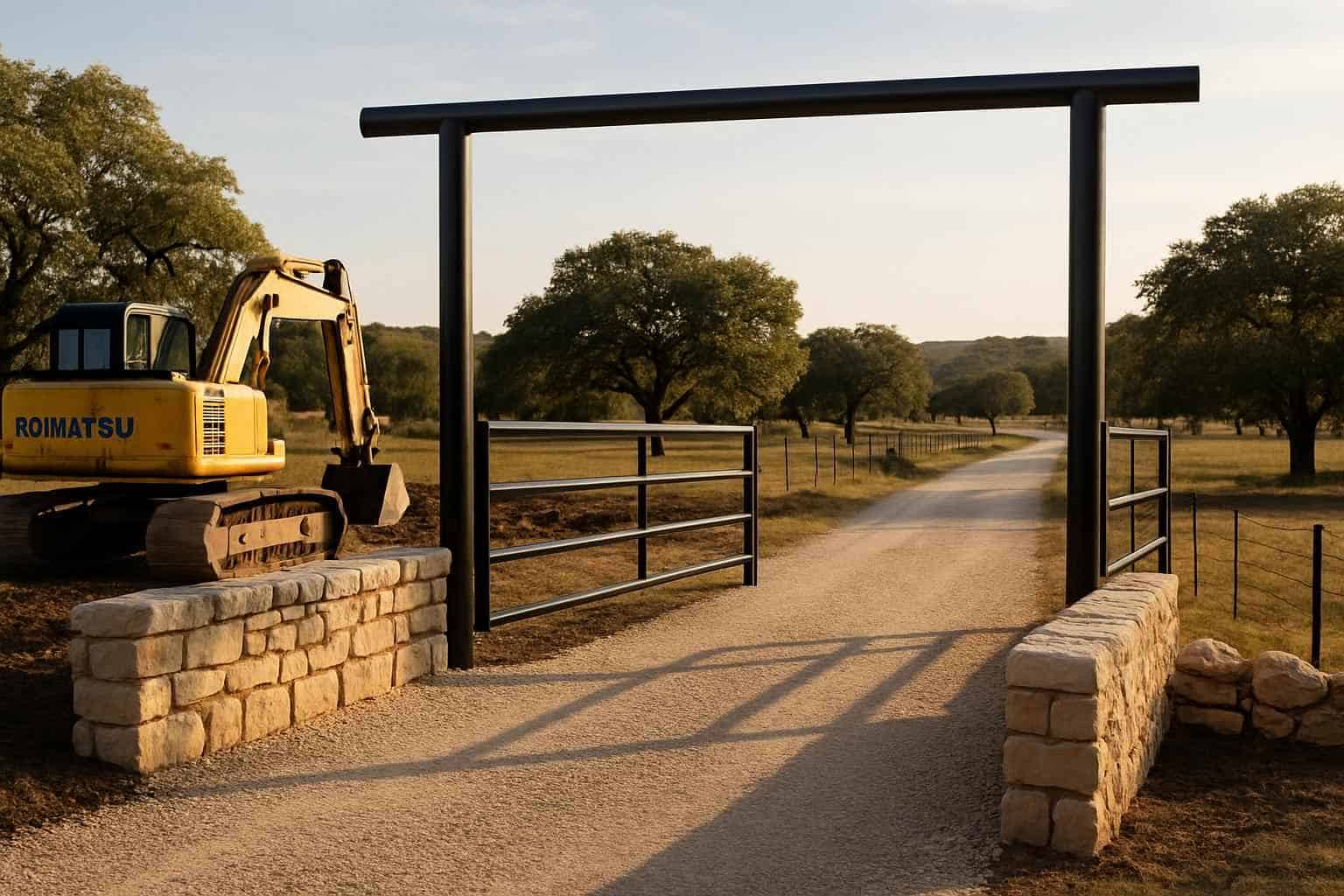 Pipe Entrance Construction in Kendalia Texas