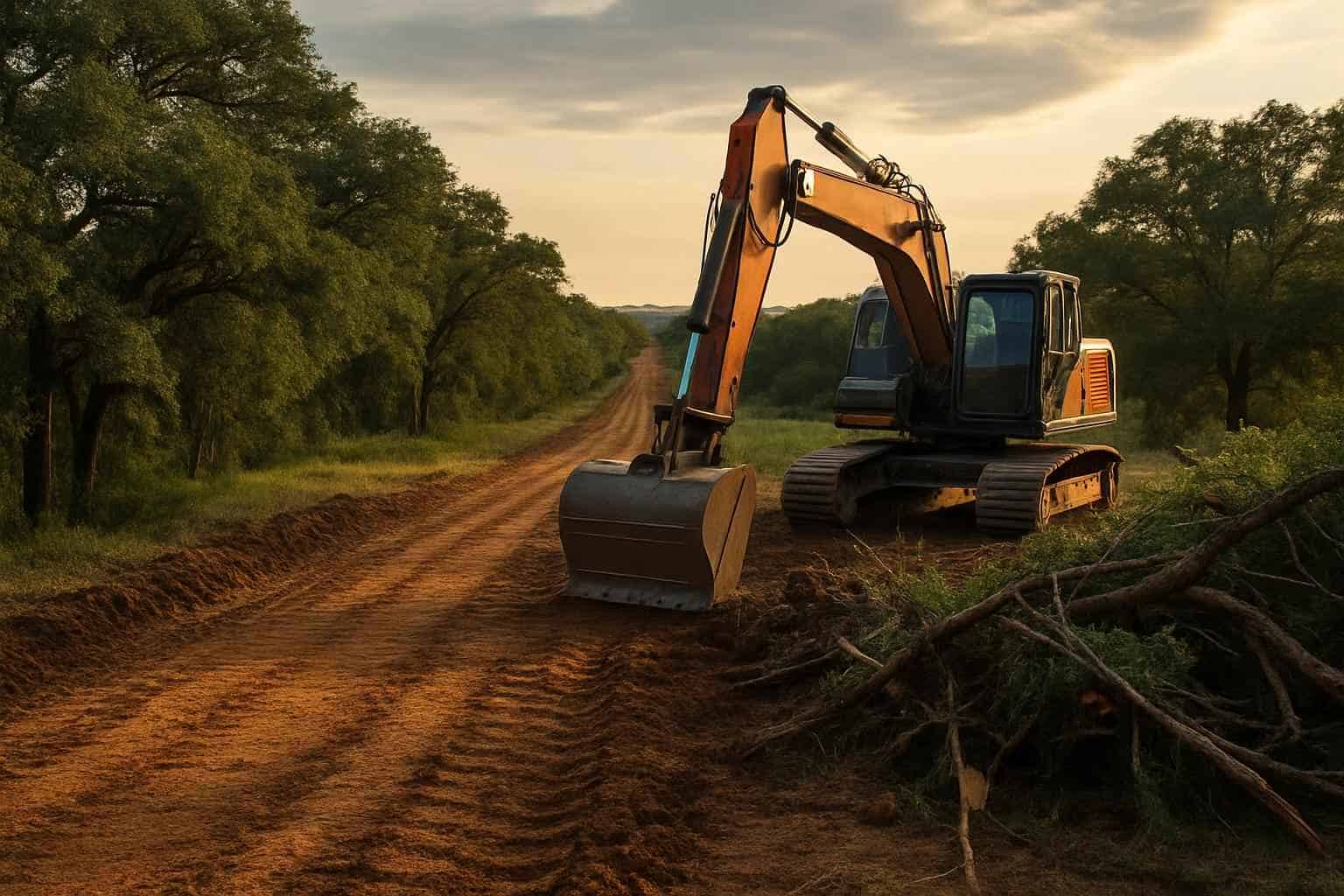 Pipeline ROW Clearing in Camp Verde Texas