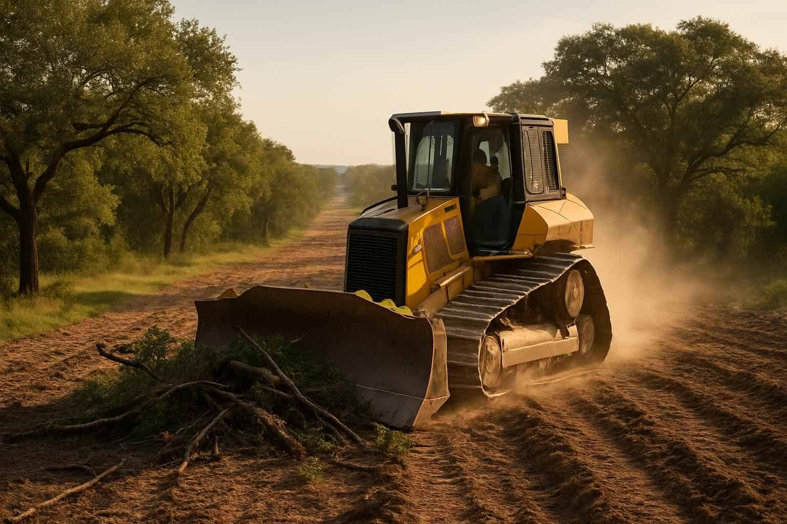 Pipeline ROW Clearing in Johnson City Texas