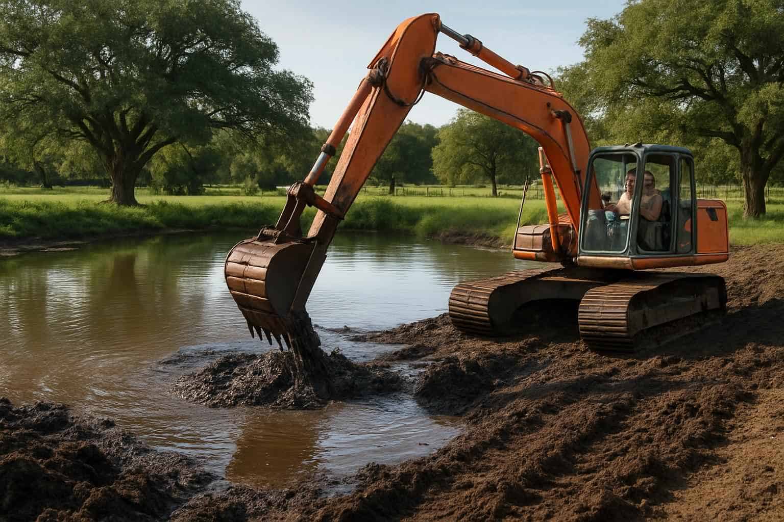 Pond Dredging and Silt Removal in Camp Verde Texas