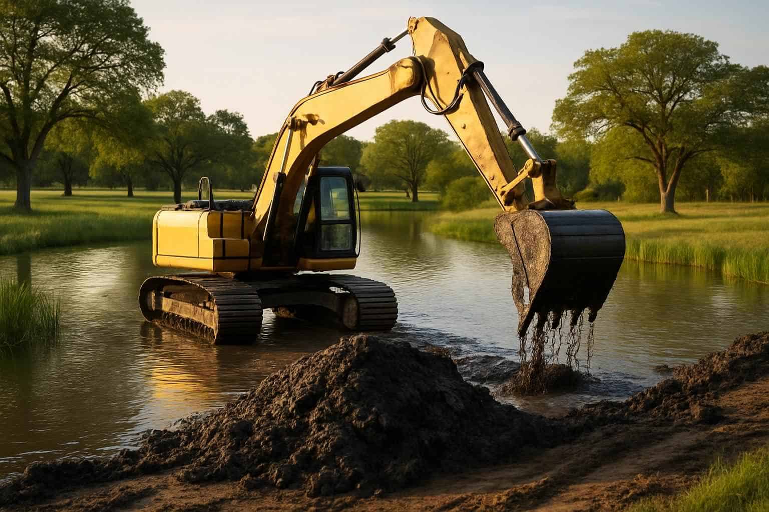 Pond Dredging and Silt Removal in Center Point Texas
