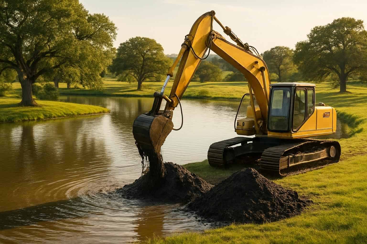 Pond Dredging and Silt Removal in Johnson City Texas