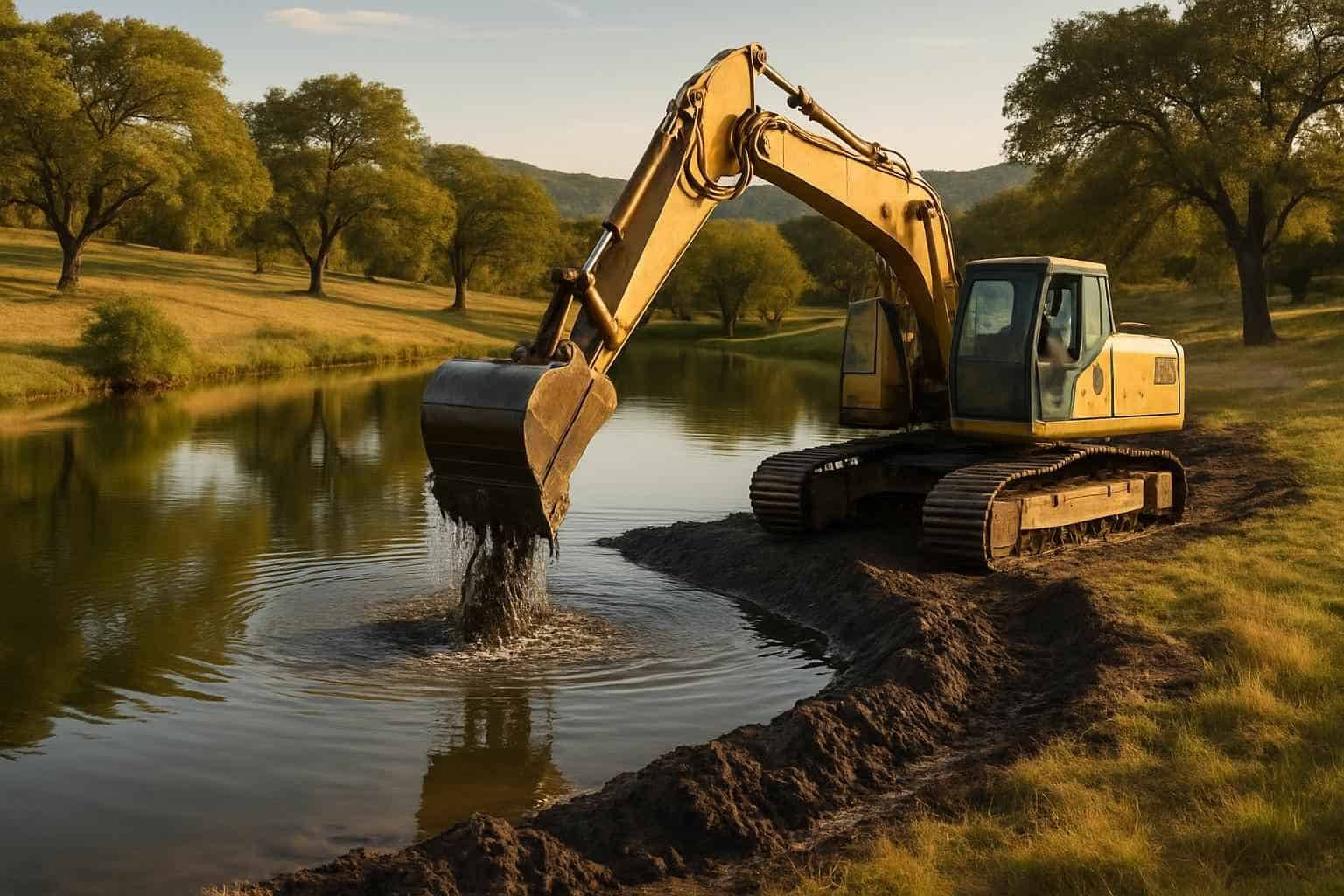 Pond Dredging and Silt Removal in Mountain Home Texas