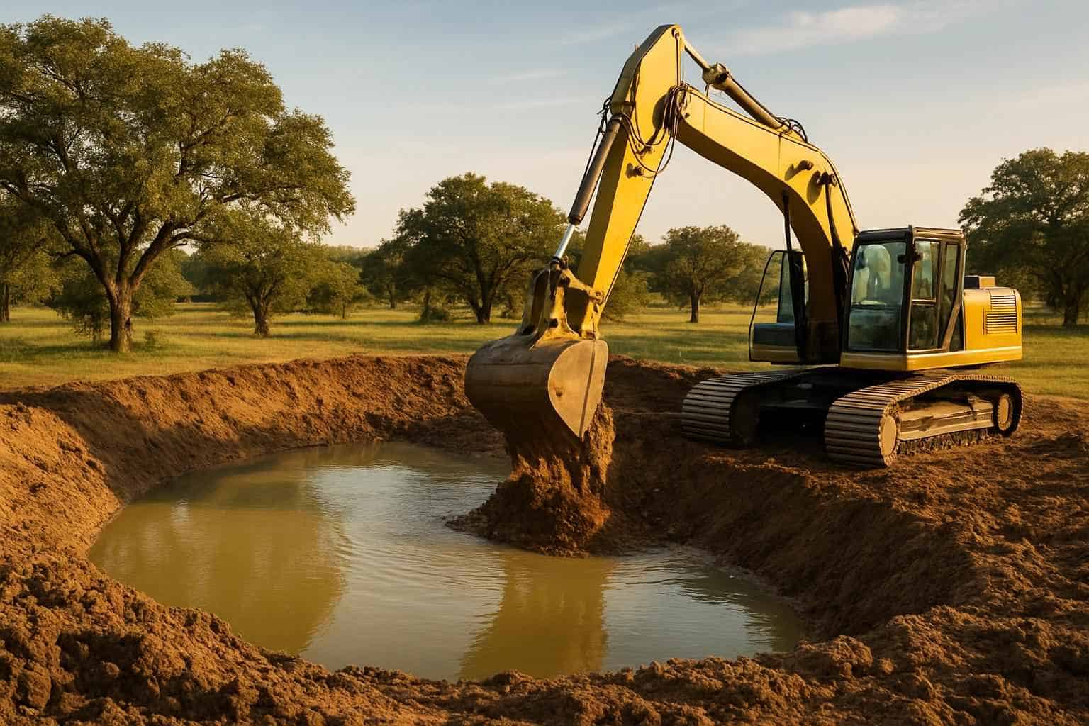 Pond Excavation in Blanco Texas