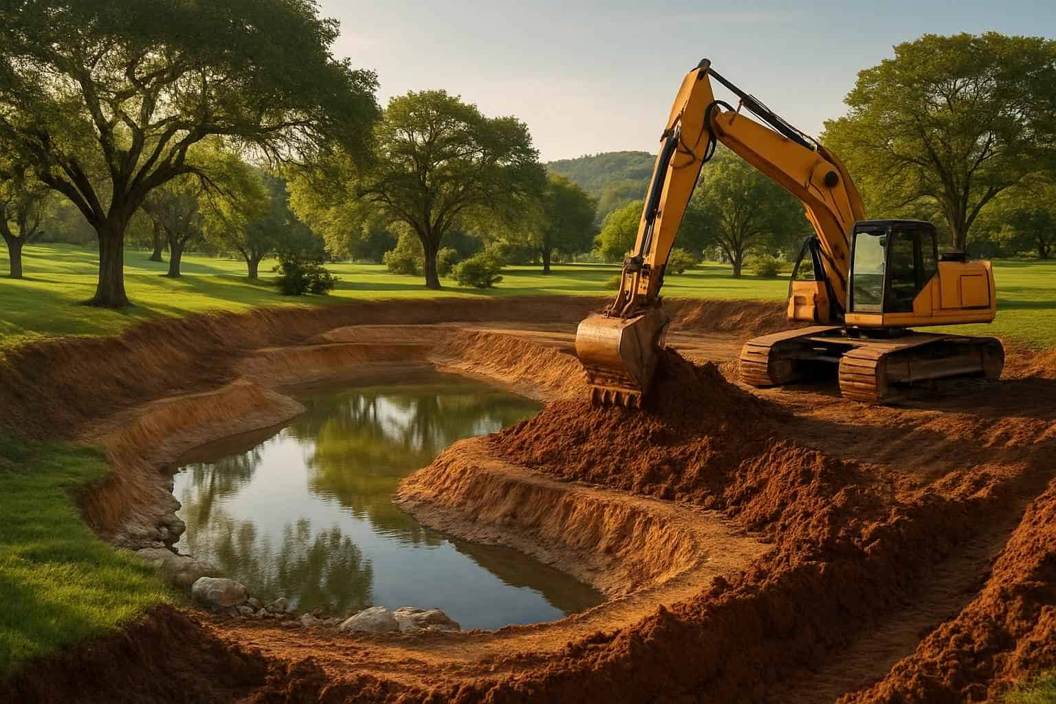 Pond Excavation in Hunt Texas