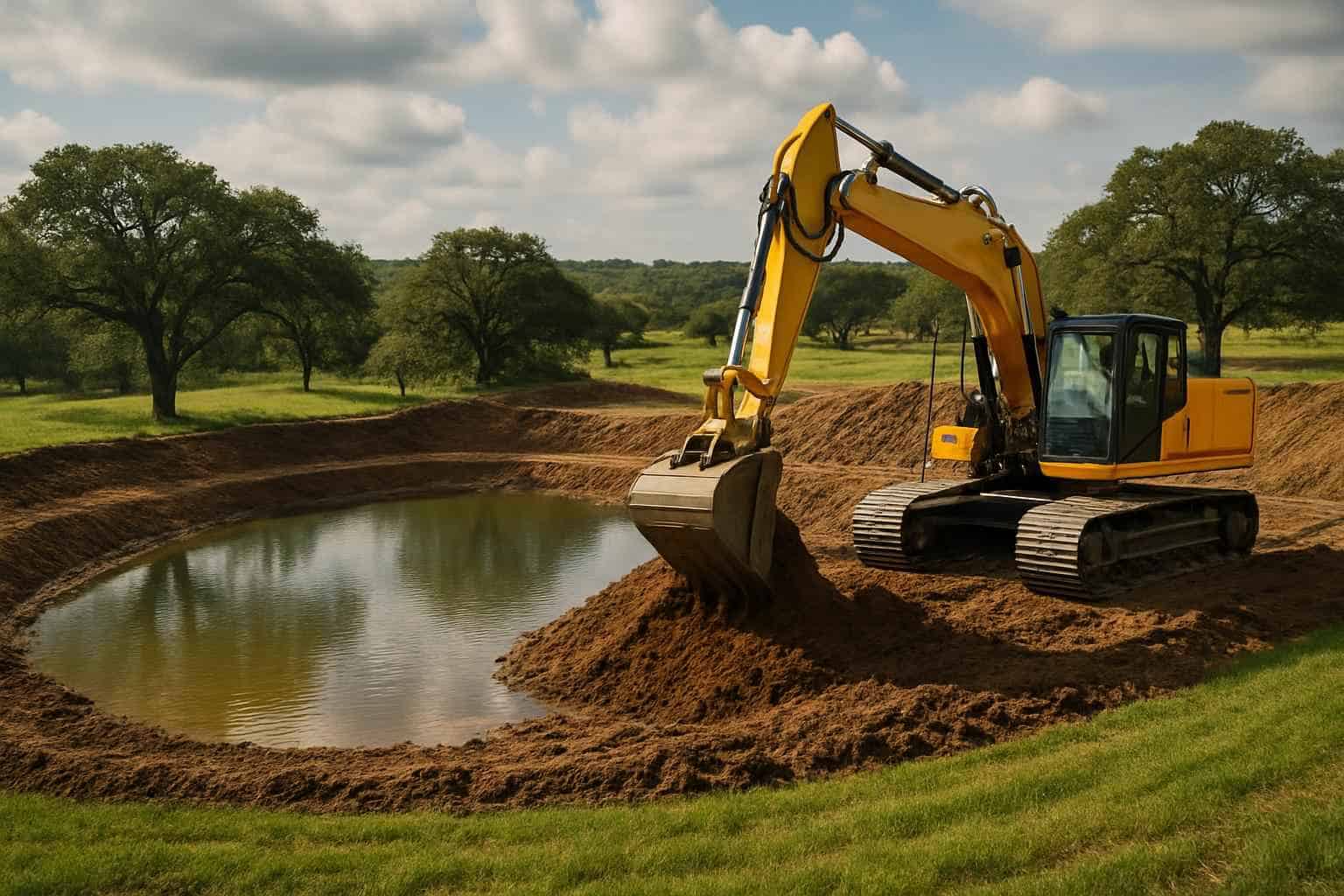 Pond Excavation in Johnson City Texas