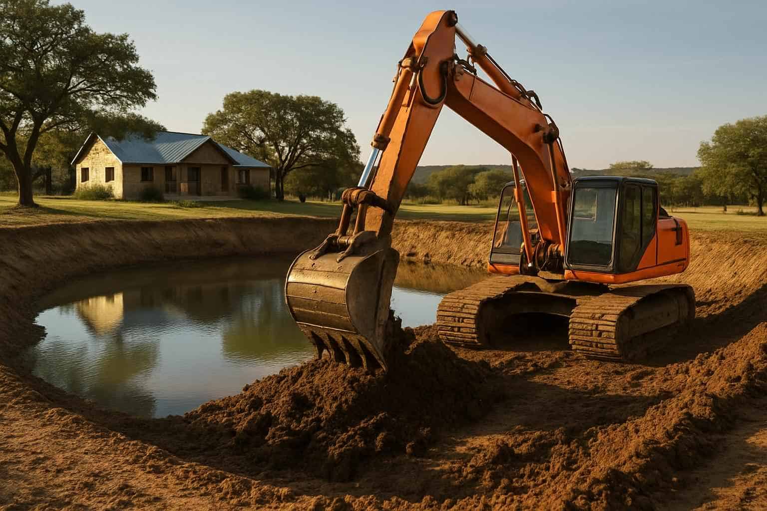Pond Excavation in Kendalia Texas