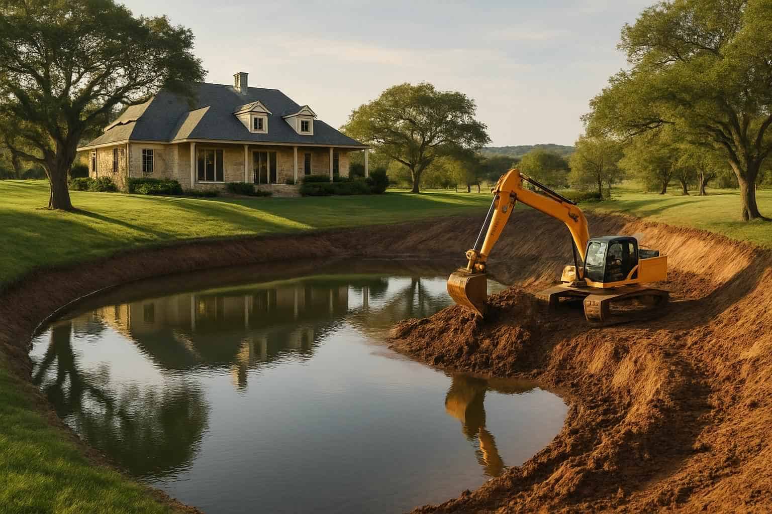 Pond Expansion in Center Point Texas