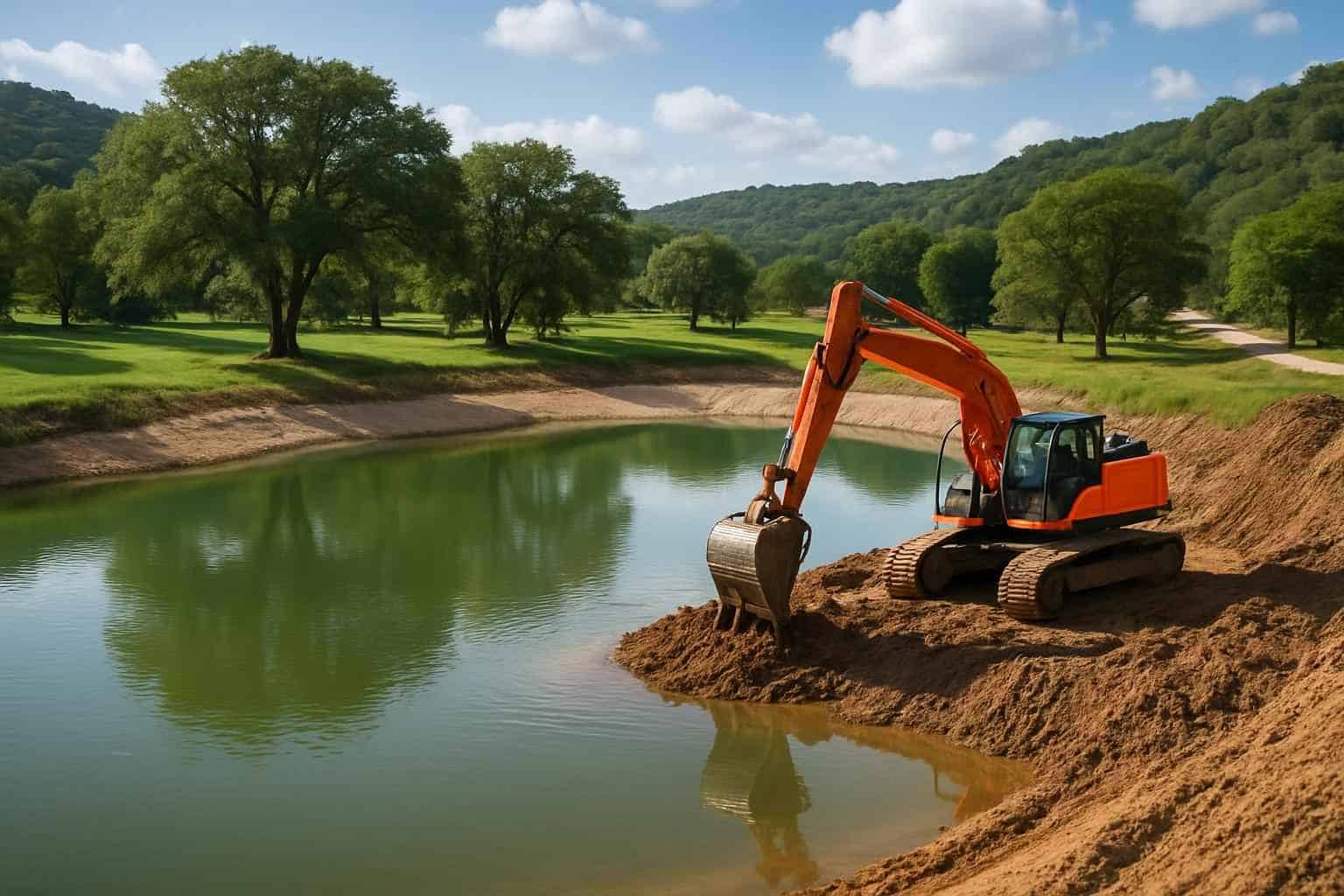 Pond Expansion in Ingram Texas