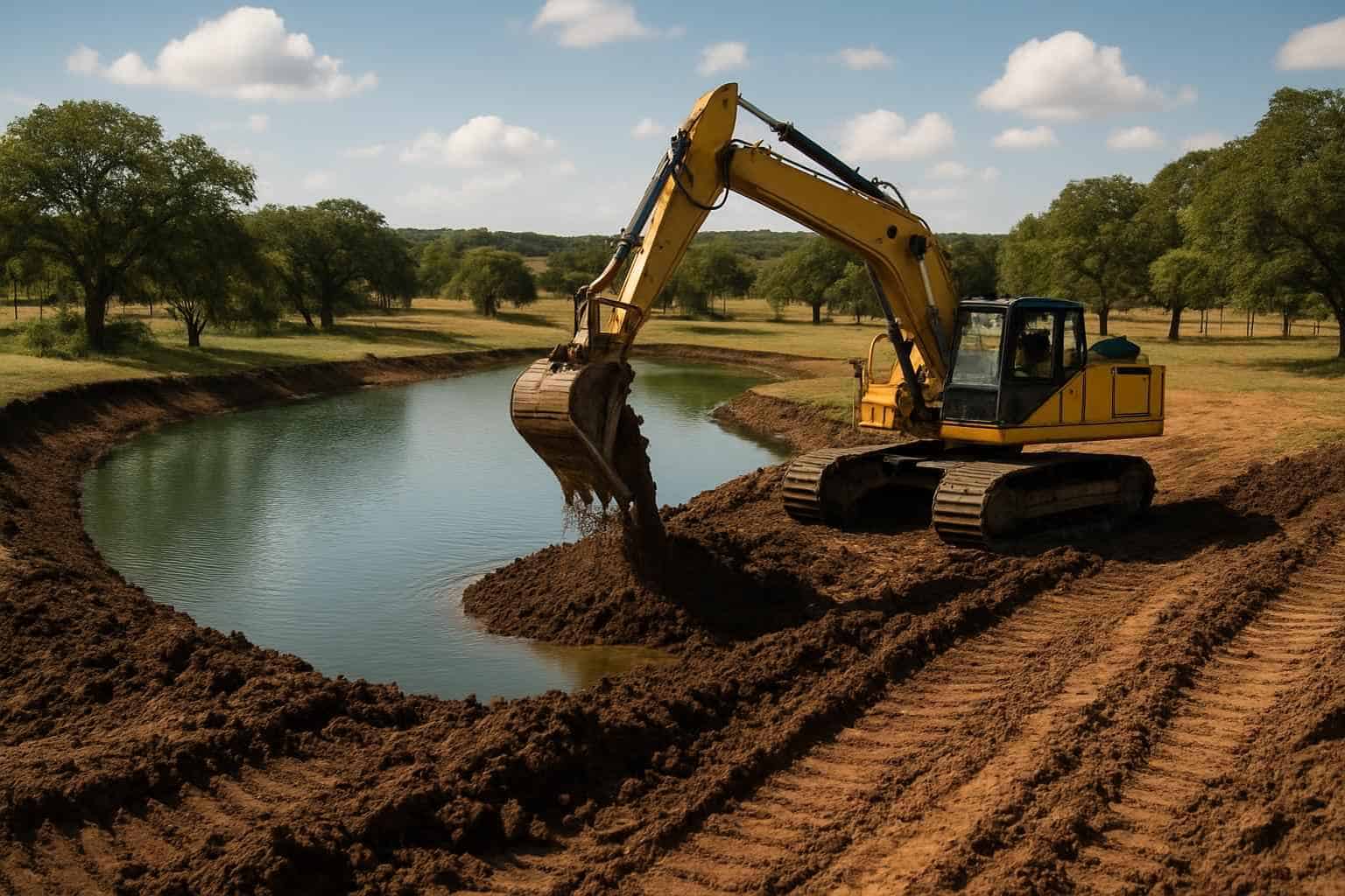 Pond Expansion in Johnson City Texas