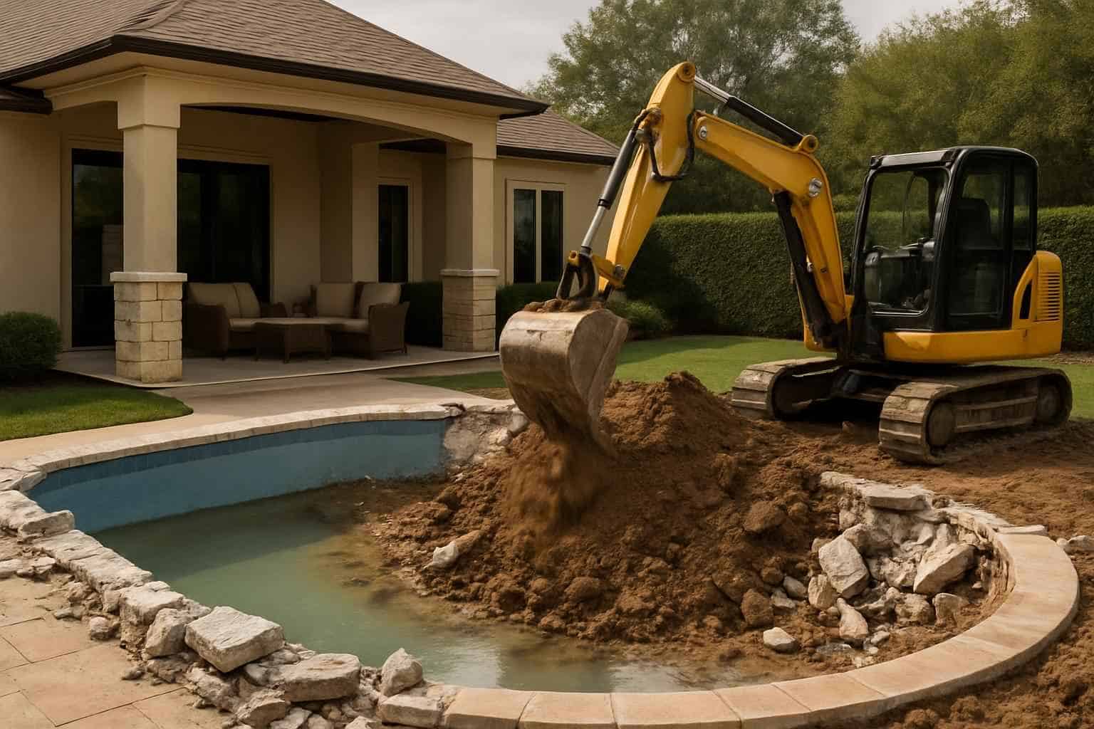 Pool Demolition and Fill in Johnson City Texas